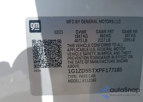 2023 Chevrolet Malibu Fwd 1Lt from USA, damaged, VIN 1G1ZD5STXPF177185